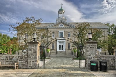 Historic stone building on the Dickinson College campus