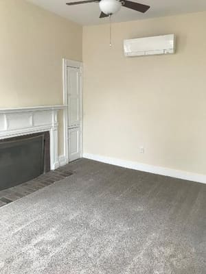 Studio living area at 100 W. Pomfret St.