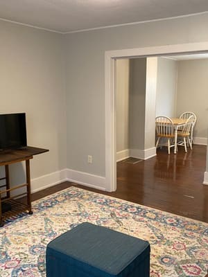 Carriage house living room at 255 S. West St.